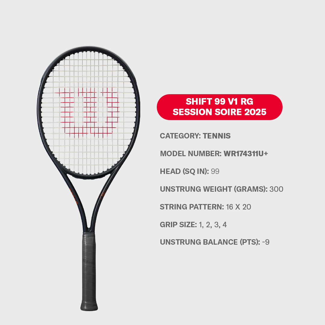 Shift 99 V1 Roland Garros Session Soire 2025 Performance Tennis Racket Unstrung WR174311U