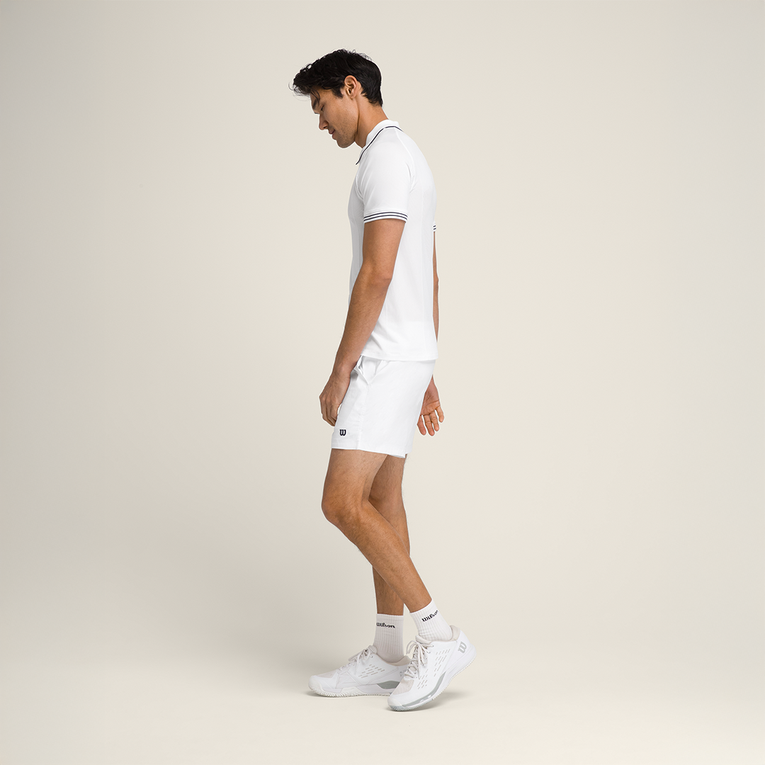 Tennis Volley Short 6" Br Wht