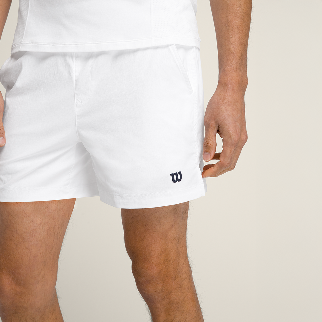 Tennis Volley Short 6" Br Wht