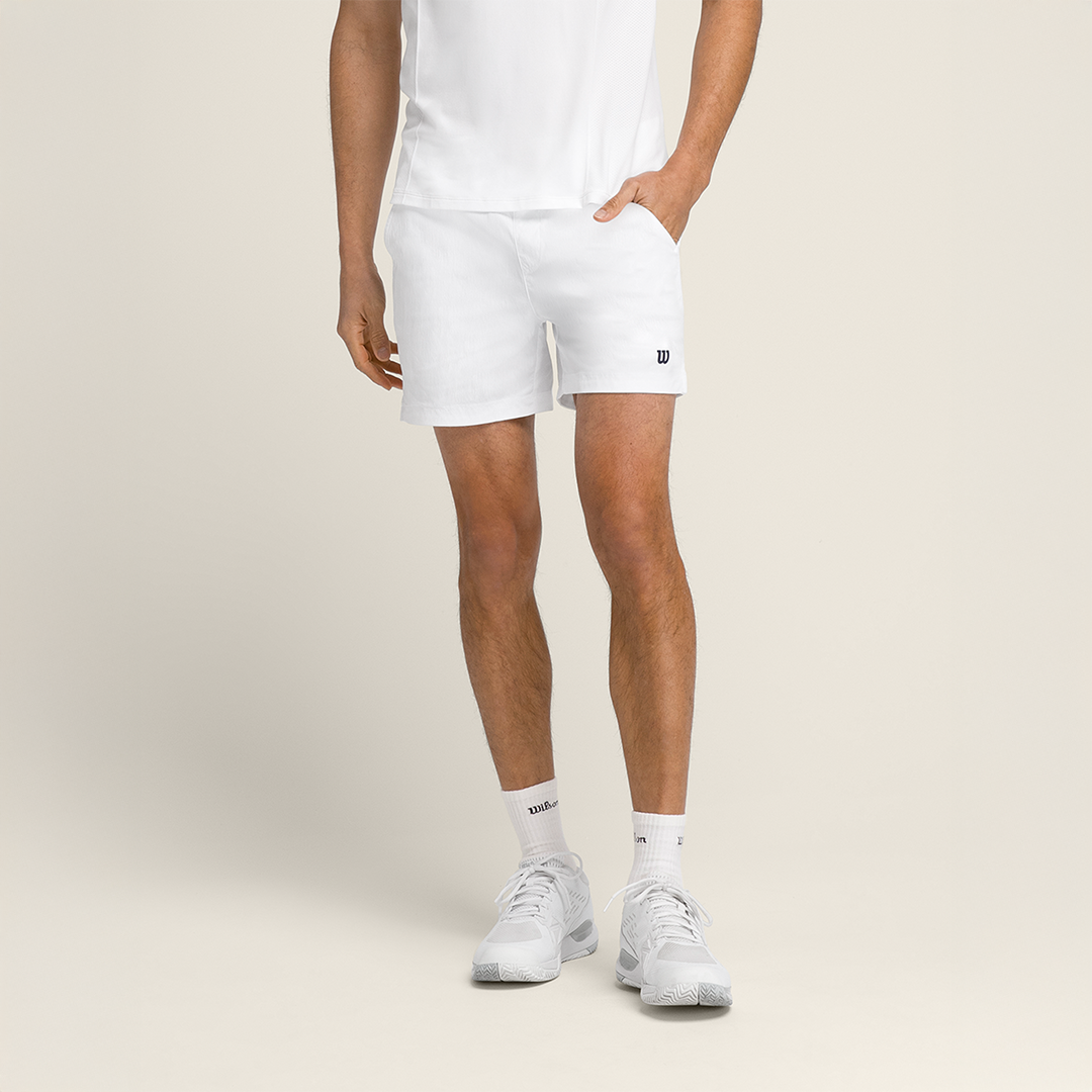 Tennis Volley Short 6" Br Wht