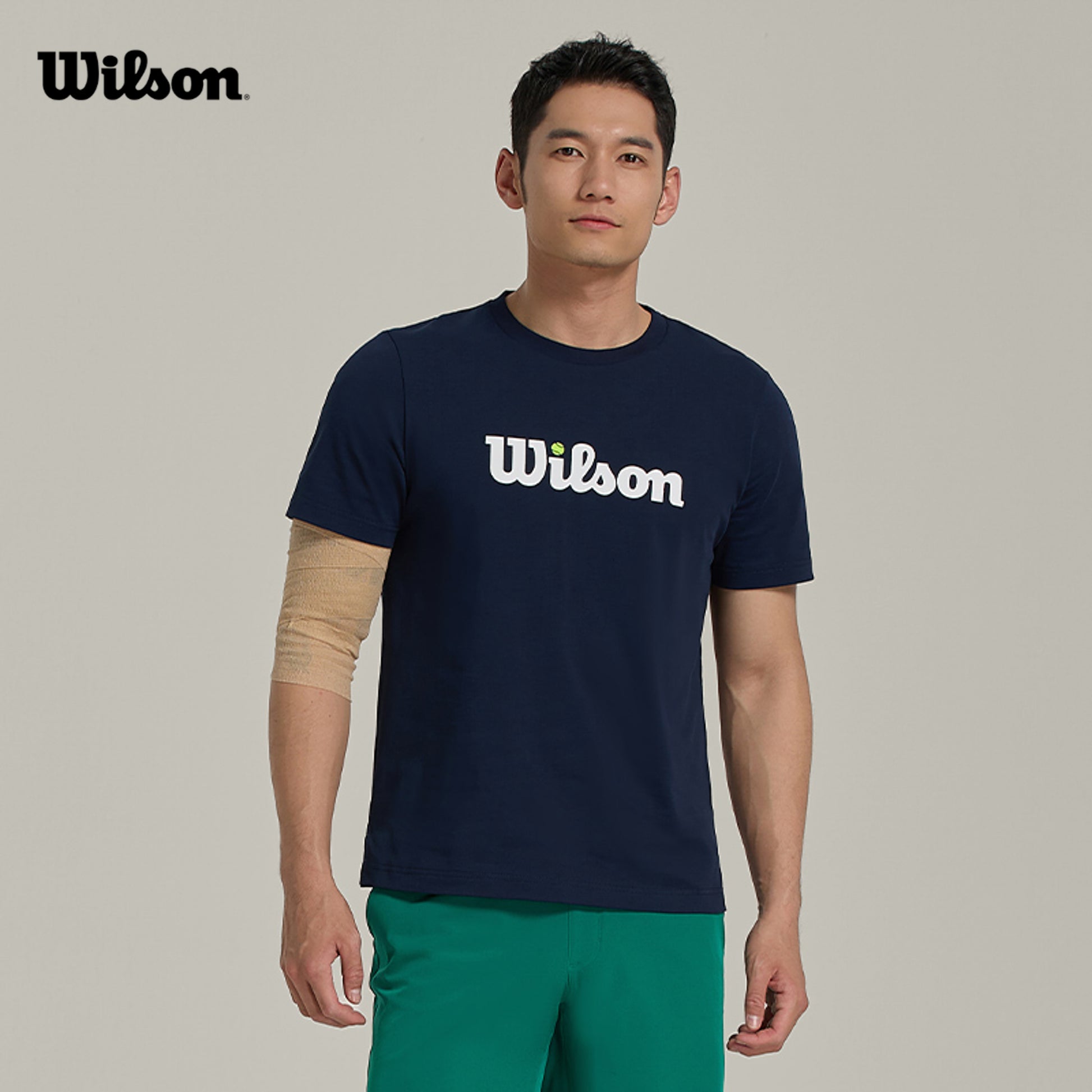 Classic Print Tee in Classic Navy
