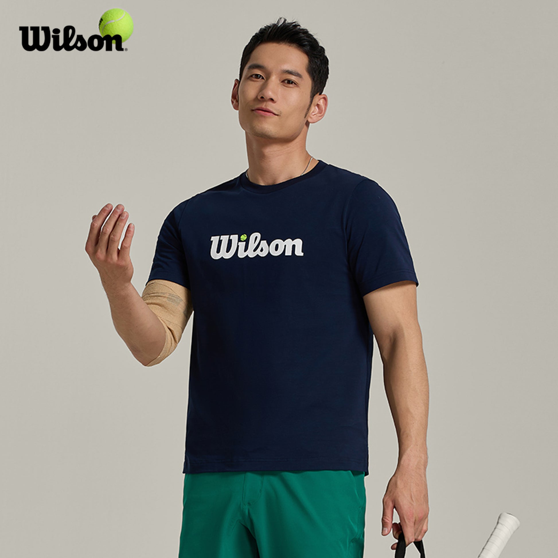 Classic Print Tee in Classic Navy