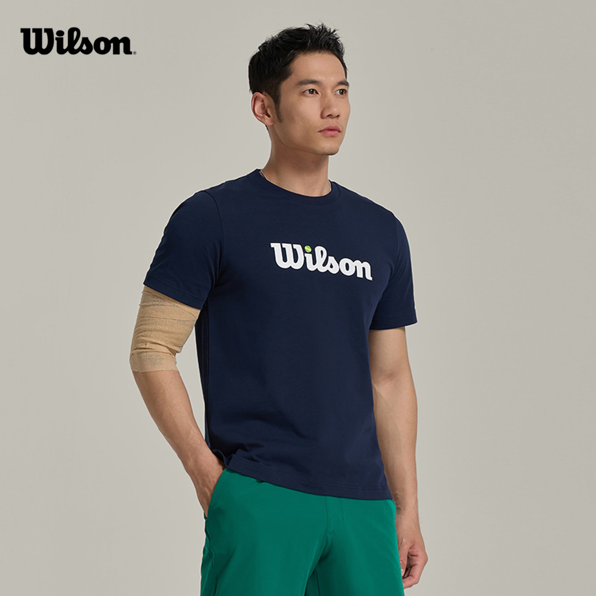 Classic Print Tee in Classic Navy