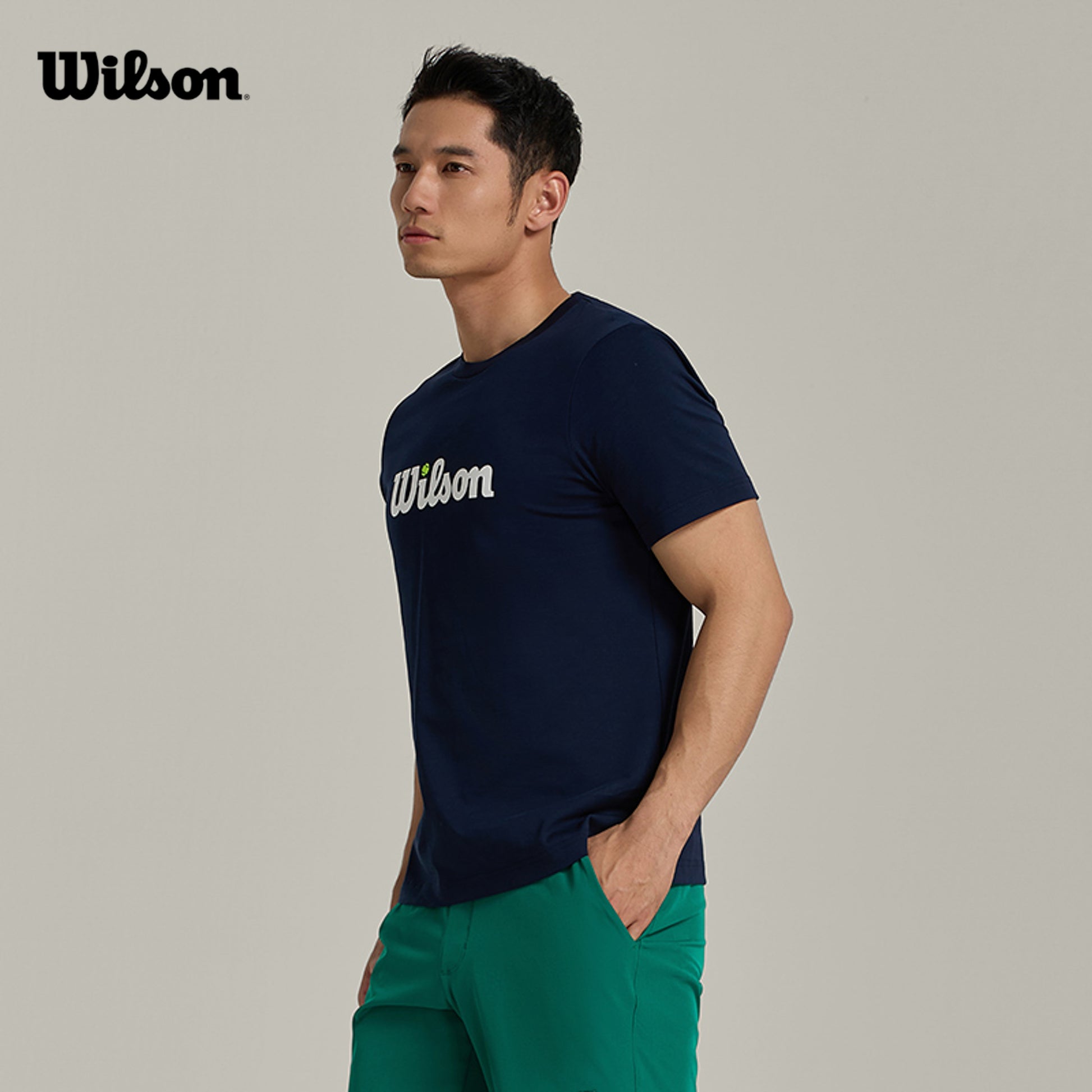 Classic Print Tee in Classic Navy