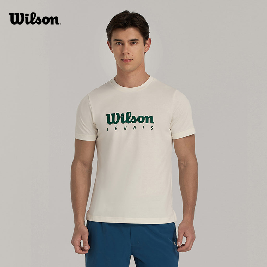 WILSON Men Classic Print Tee in Sandrift