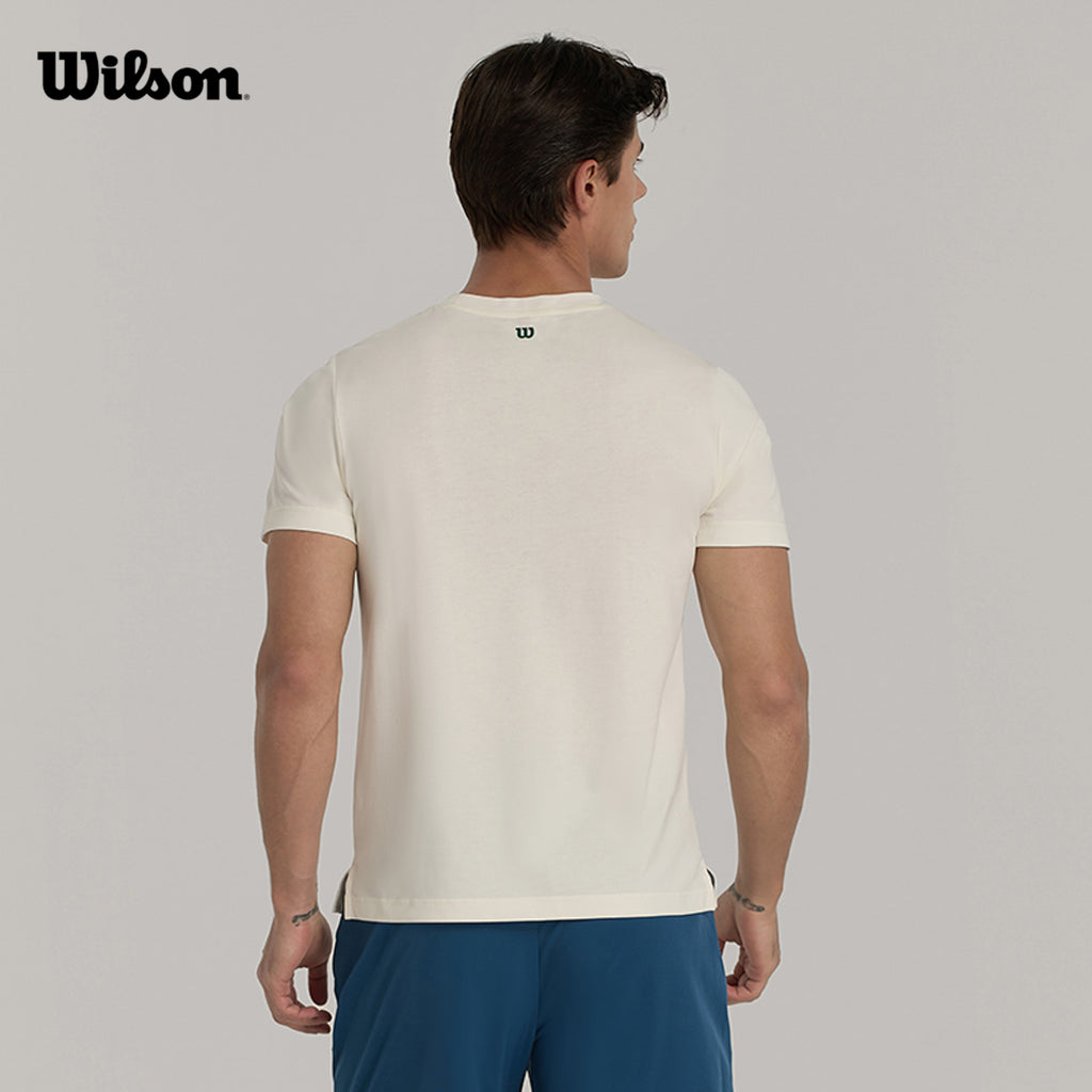 WILSON Men Classic Print Tee in Sandrift