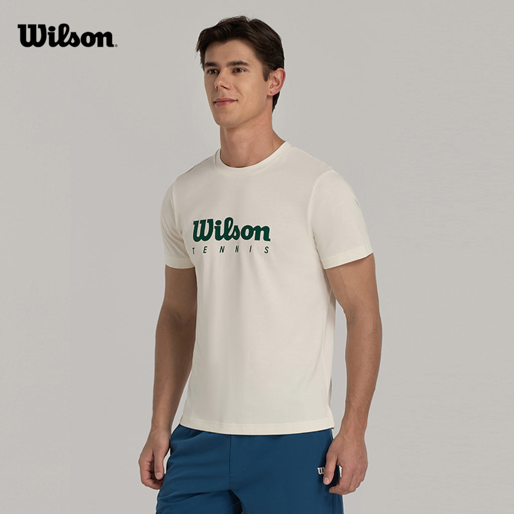 WILSON Men Classic Print Tee in Sandrift