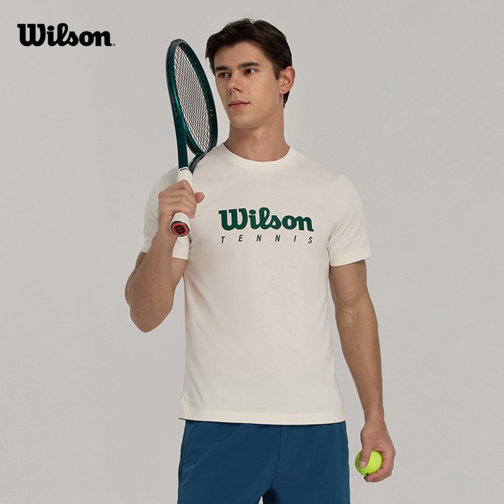 WILSON Men Classic Print Tee in Sandrift