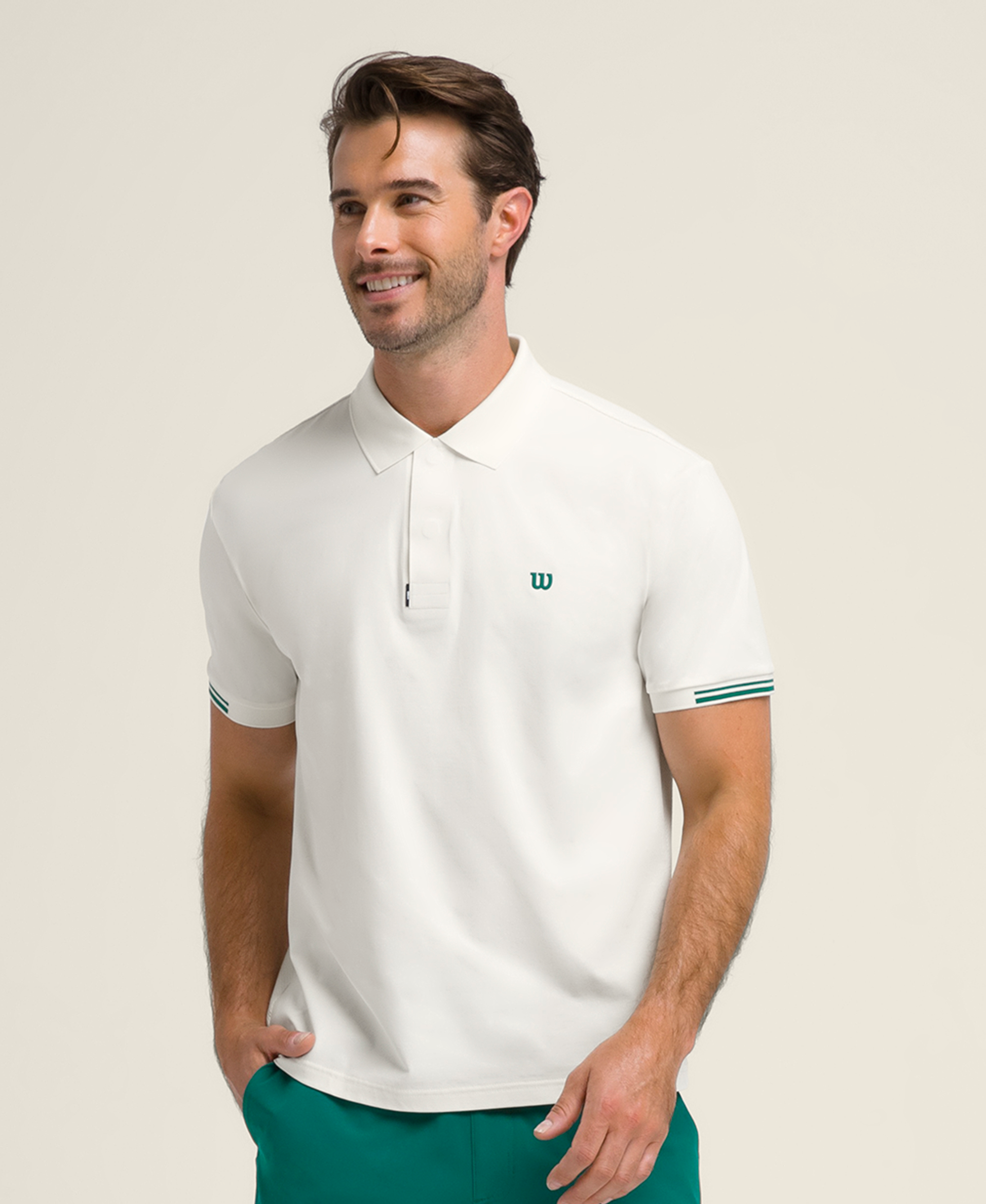 Men All Sport Polo Shirt in Sandrift