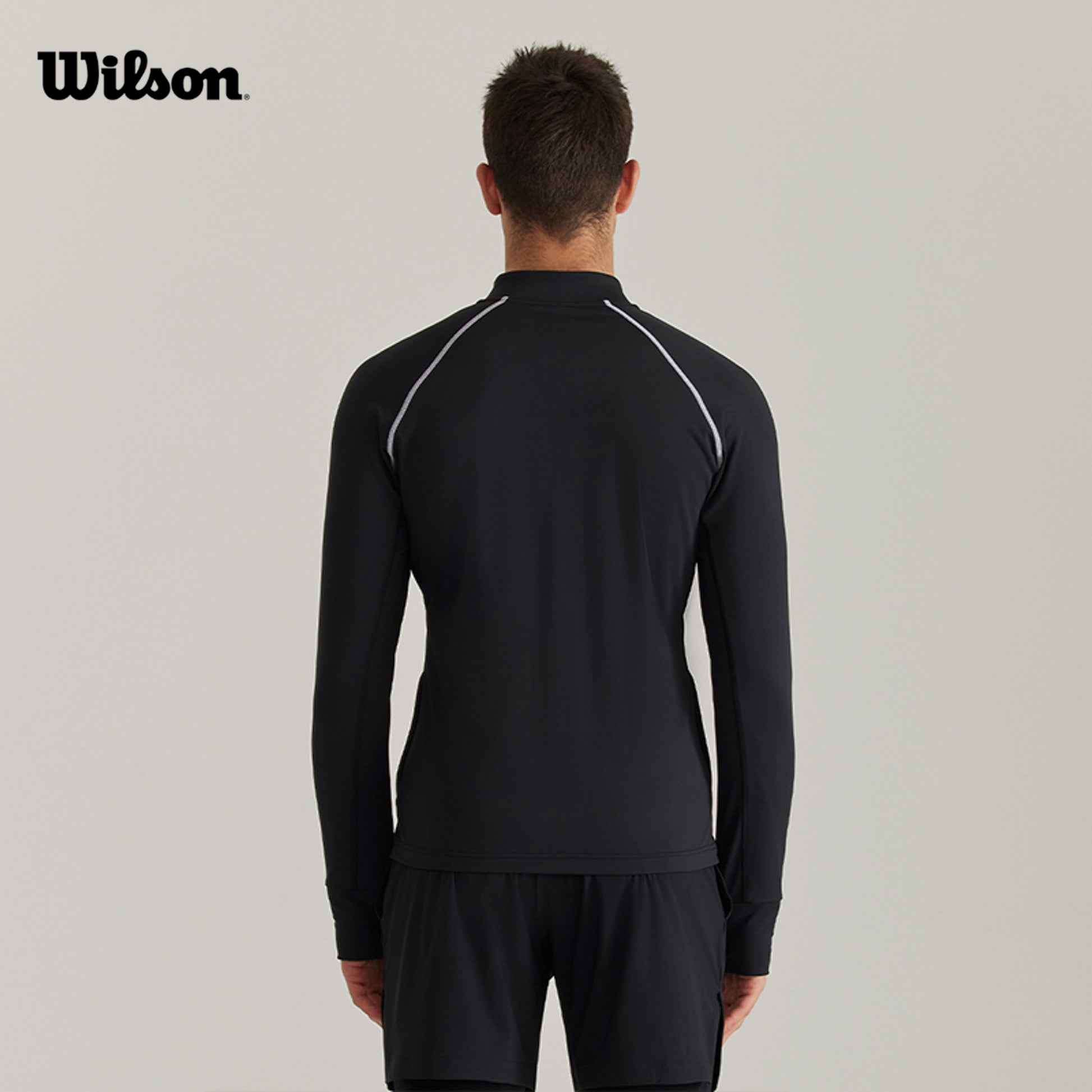 Men Zip Up Knit Jacket in Black