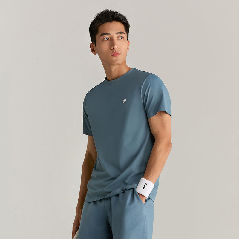 Men Daily Sports Tee in Slate Blue