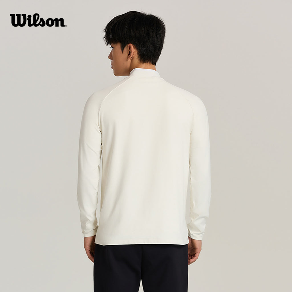 Men Alley Half Zip Tee in Sandrift