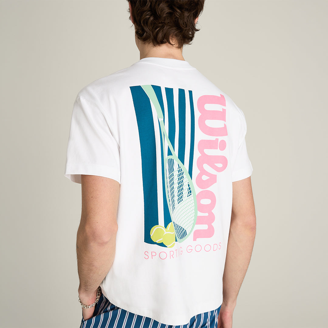 Men Classic Graphic Tee Shirt in White