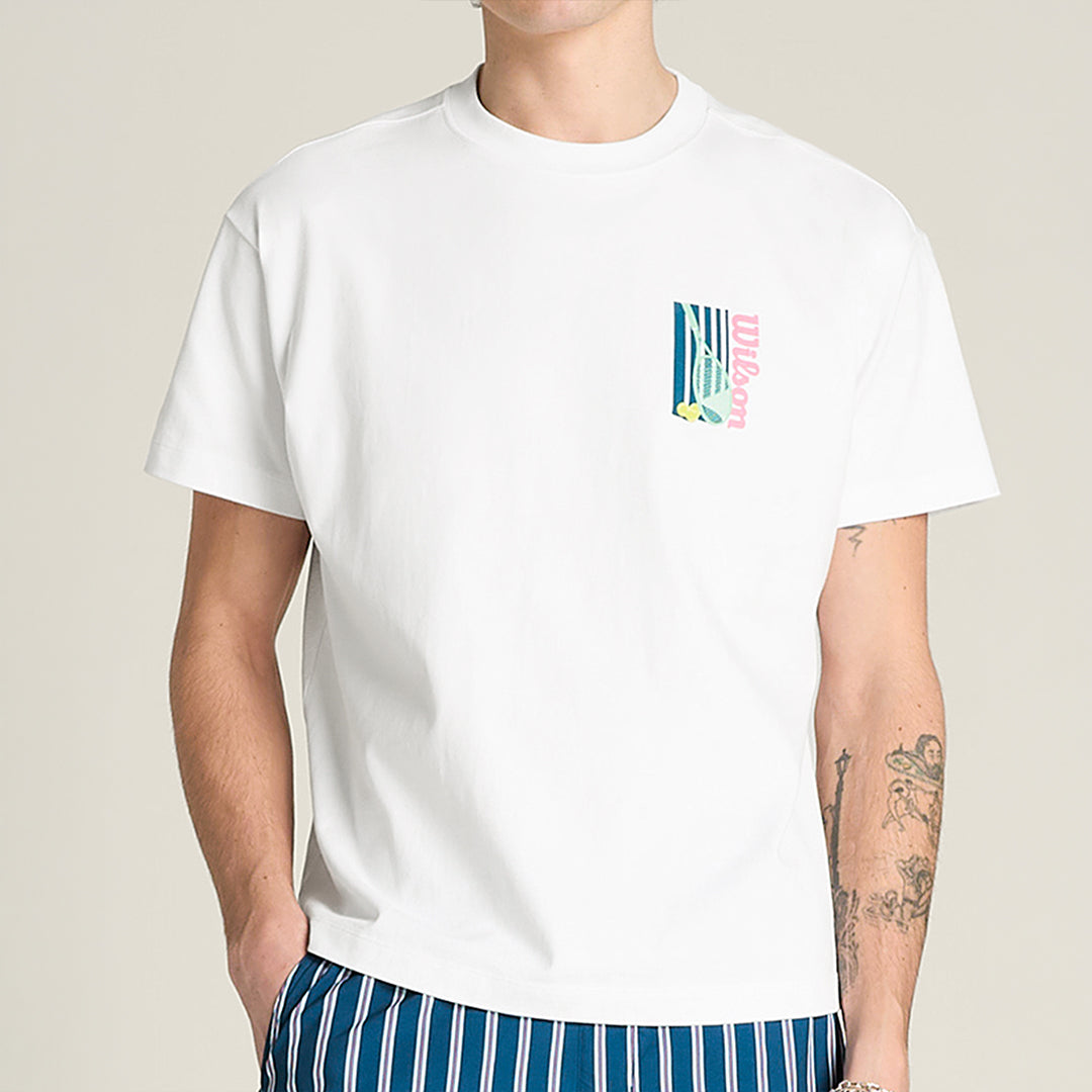 Men Classic Graphic Tee Shirt in White