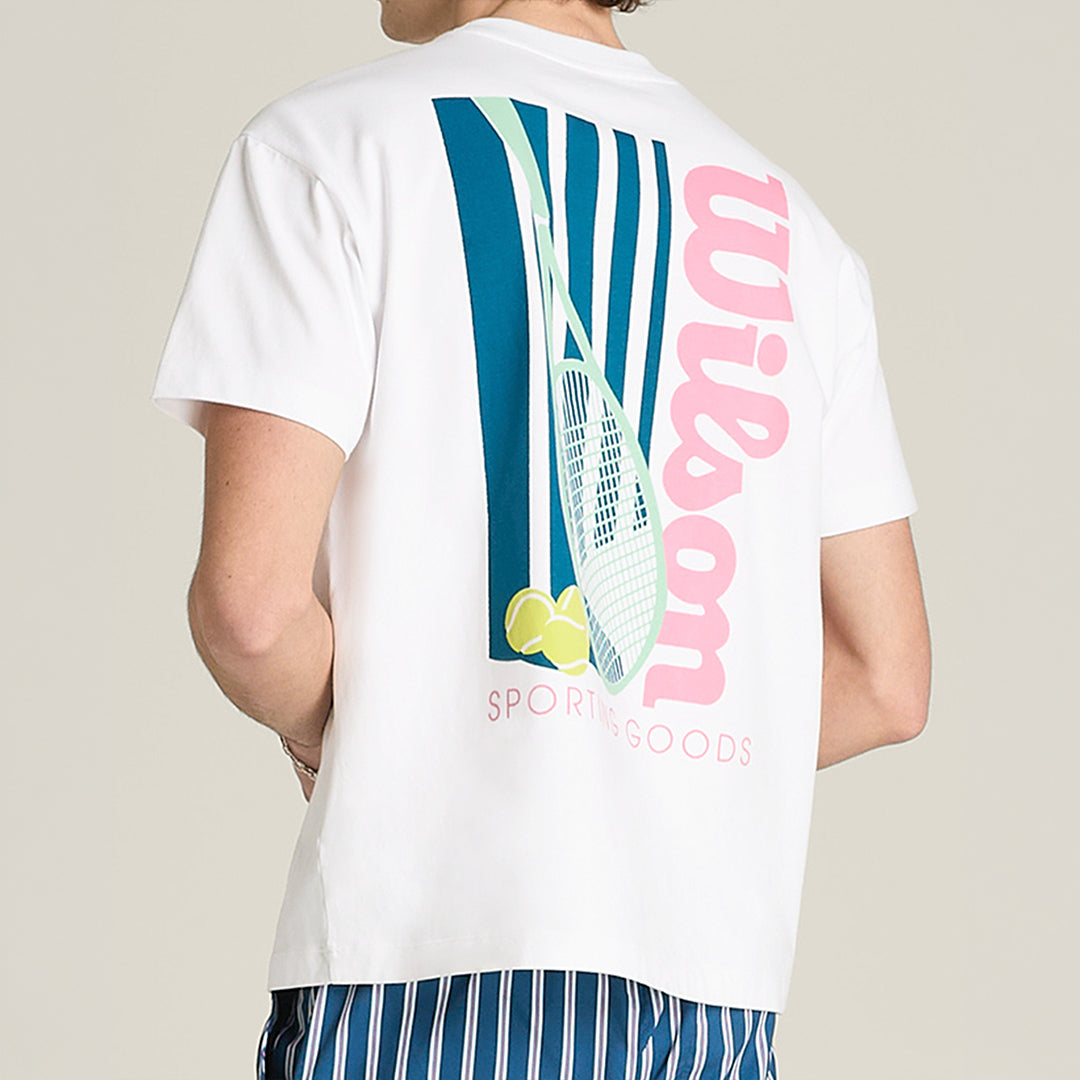 Men Classic Graphic Tee Shirt in White
