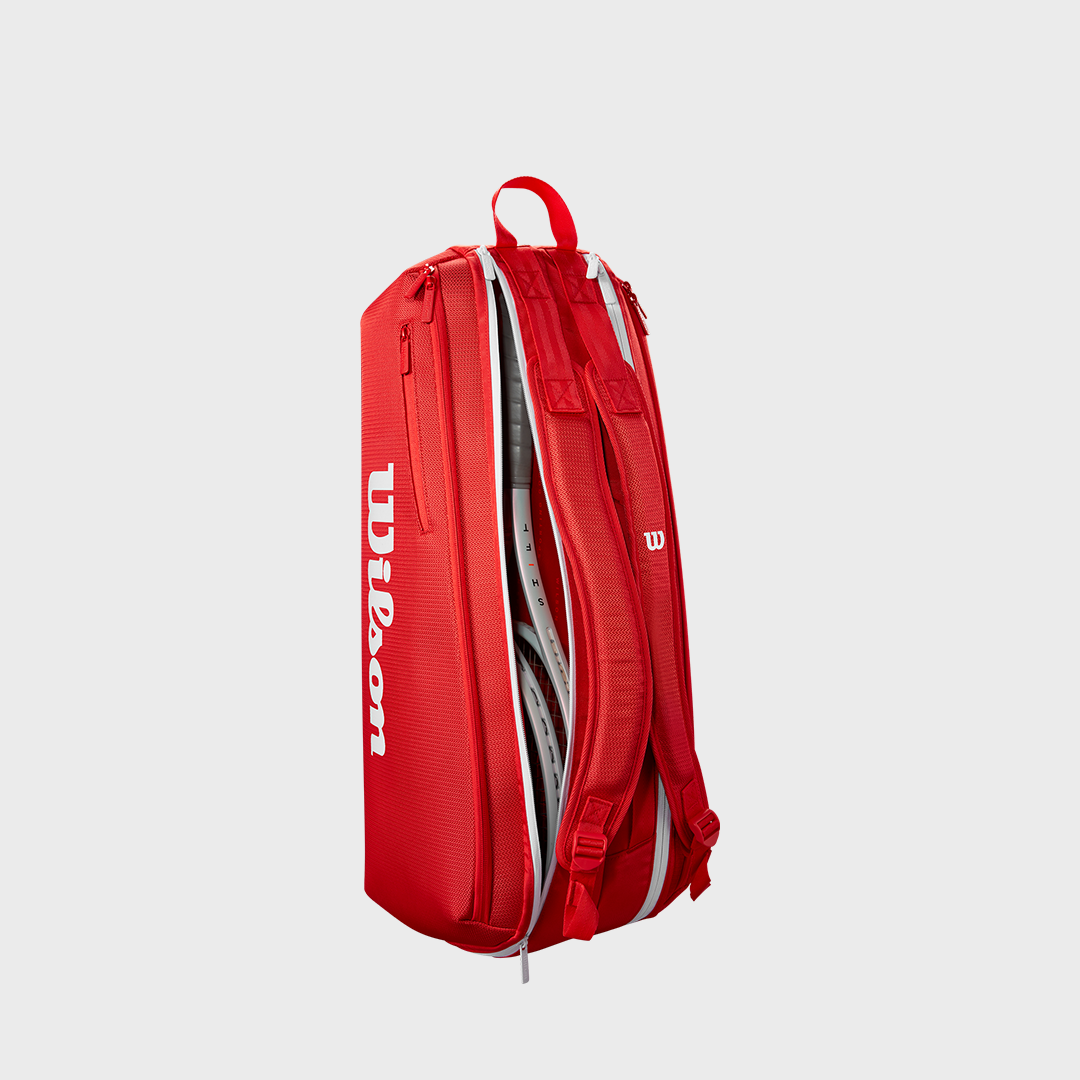 wilson tour v red 6 pack tennis bag