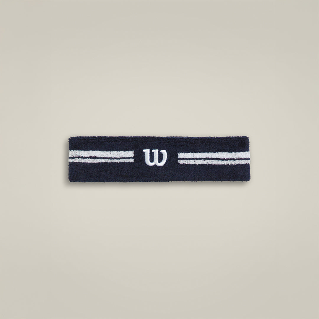 Classic Stripe Sweatbands in Navy Blue