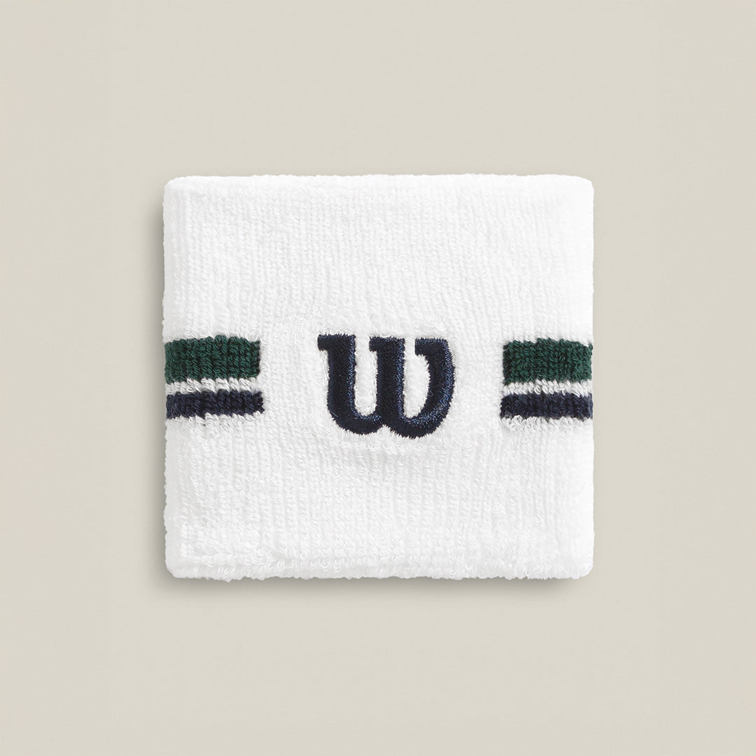 Classic Stripe Sweatbands in White Green