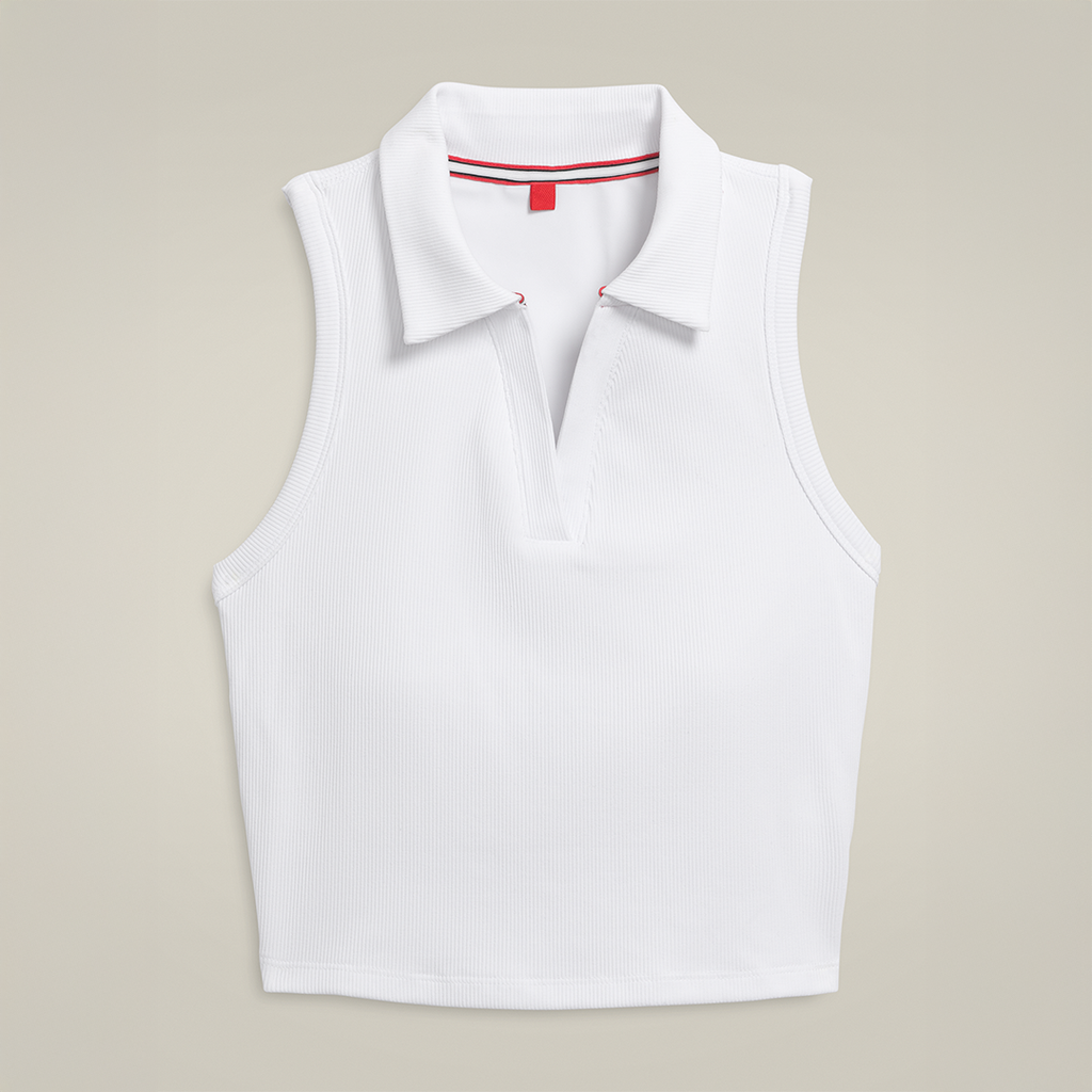 Players Cropped Polo Bright White