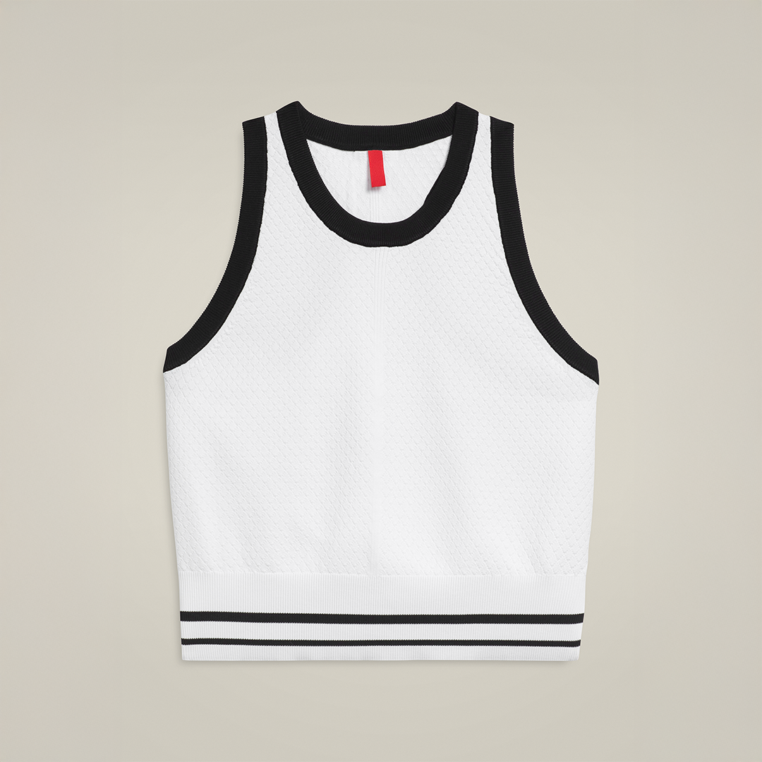 Greenwich Sweater Tank Br White