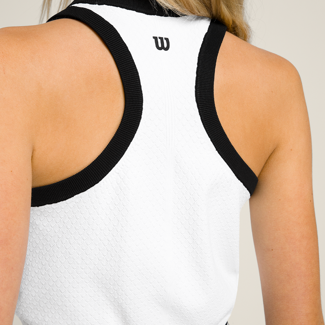 Greenwich Sweater Tank Br White