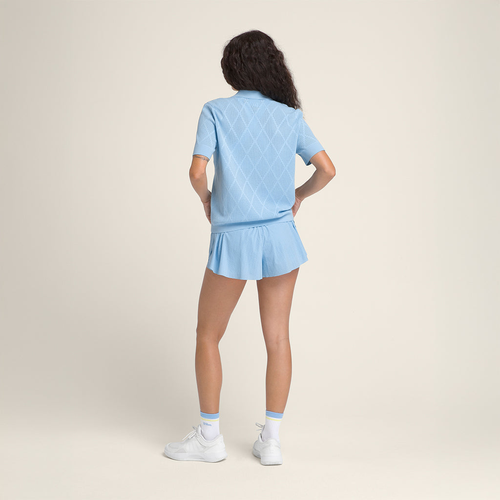 Addison Knit Polo in Airy Blue