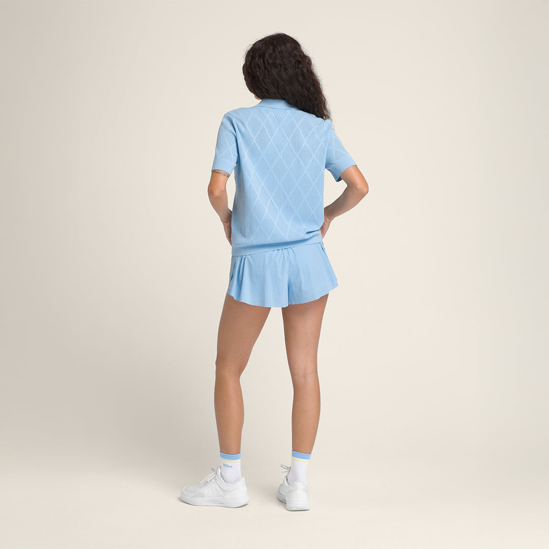 Addison Knit Polo in Airy Blue