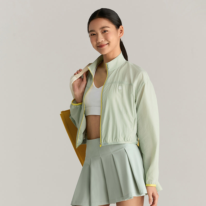 Women Clubhouse Jacket in Aqua Gray