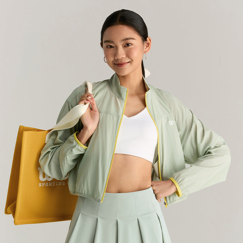 Women Clubhouse Jacket in Aqua Gray