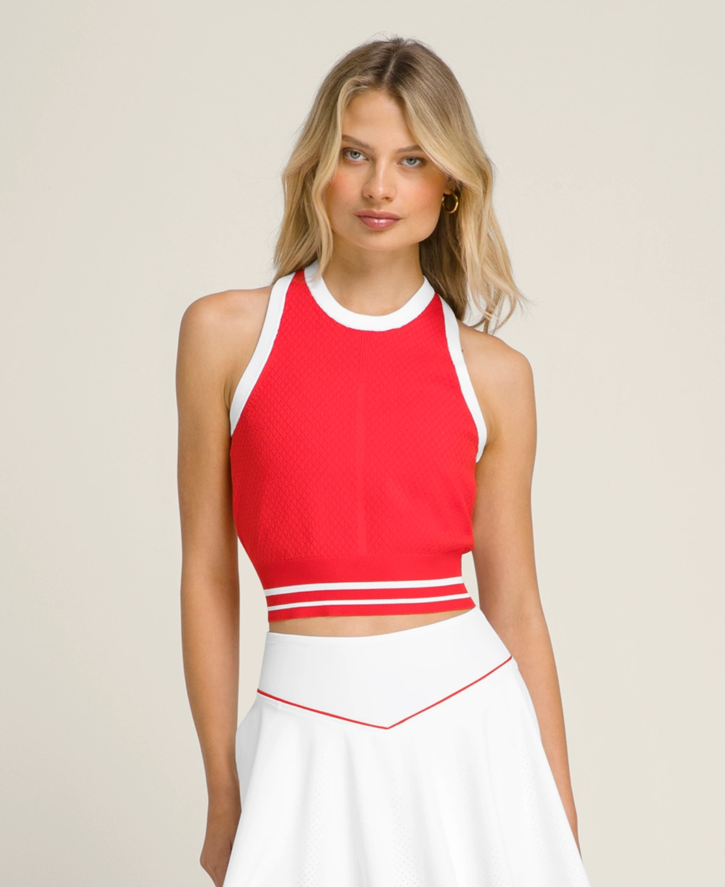 Greenwich Sweater Tank in Red