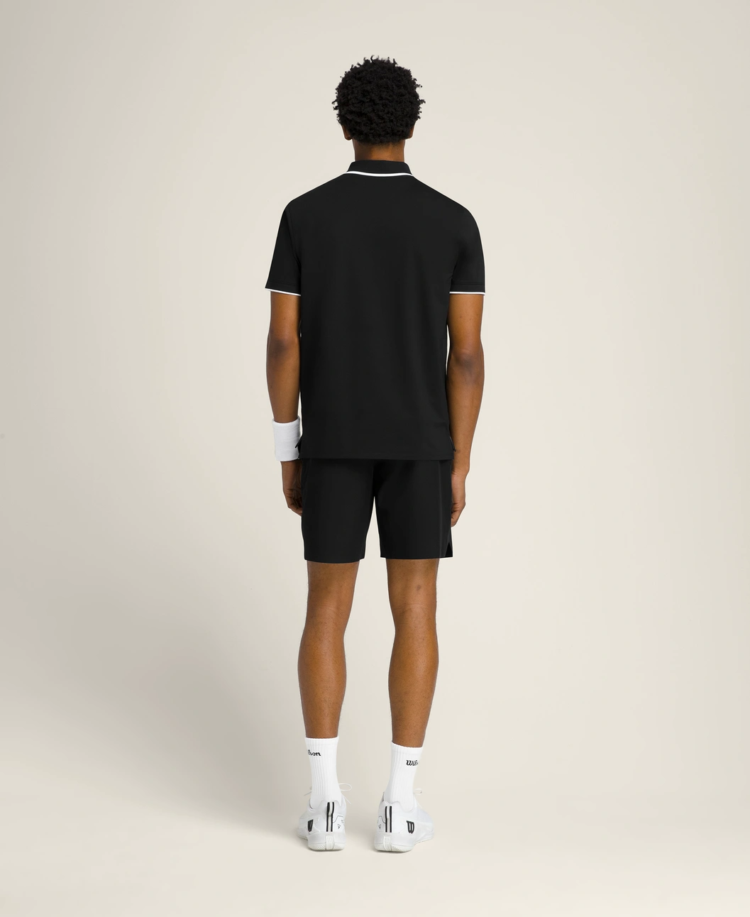 Advantage Zip Polo in Black