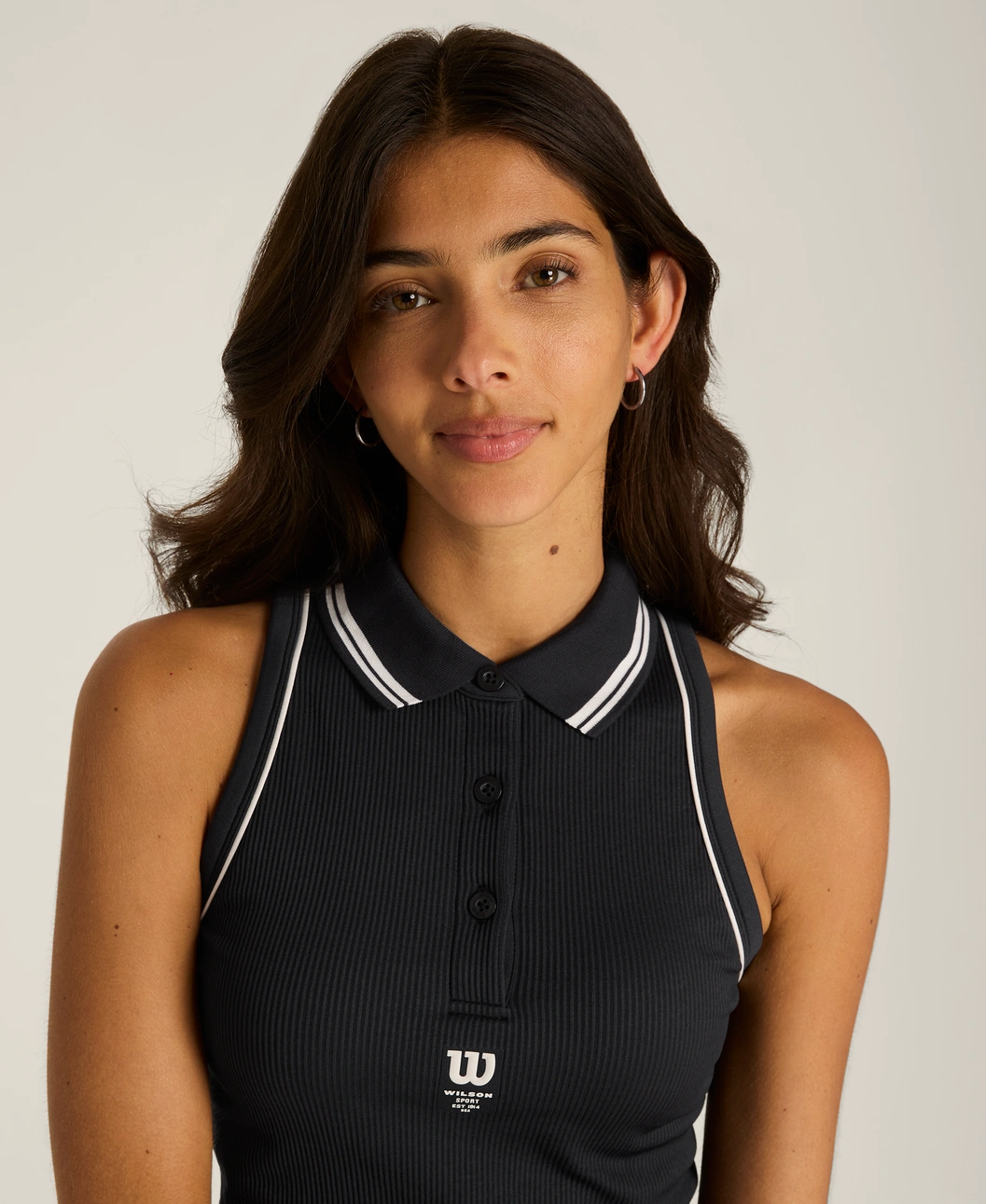 Topspin Seamless Polo in Black