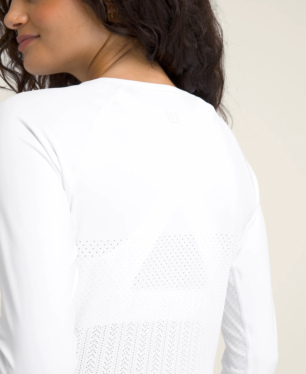 Laser Lace Long Sleeve in Bright White