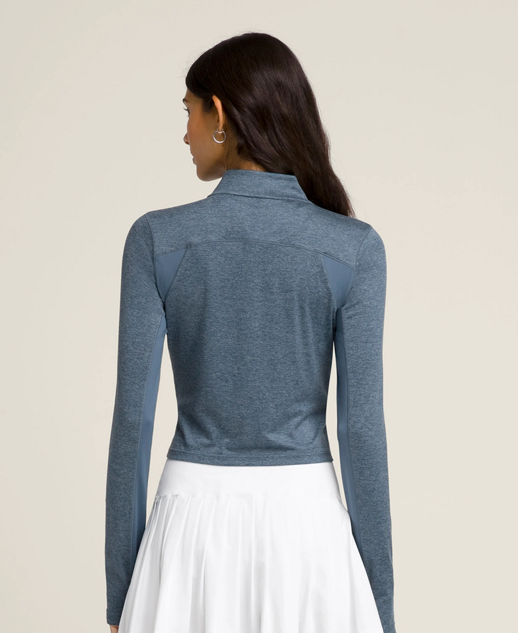 All Day Full Zip Top in Blue