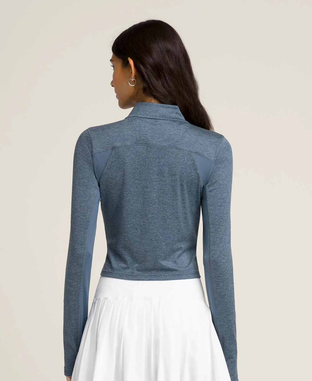 All Day Full Zip Top in Blue