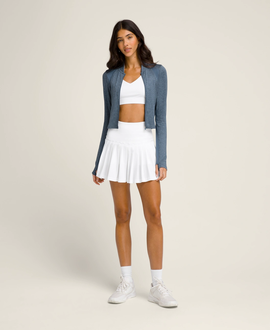 All Day Full Zip Top in Blue