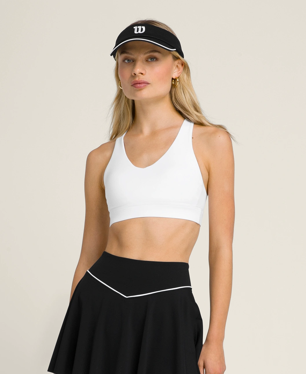 On-Point Cross Back Bra White