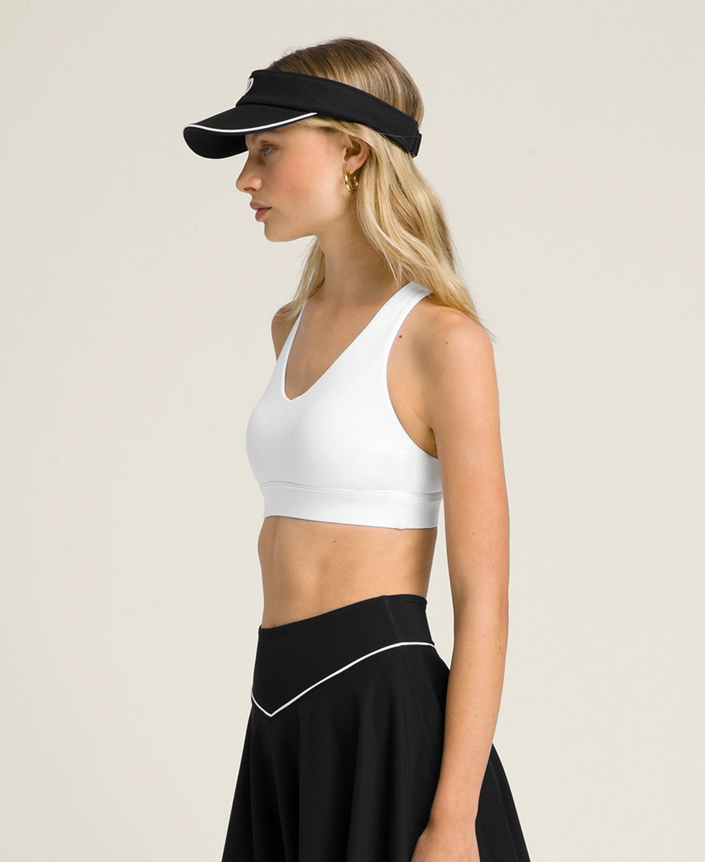 On-Point Cross Back Bra White