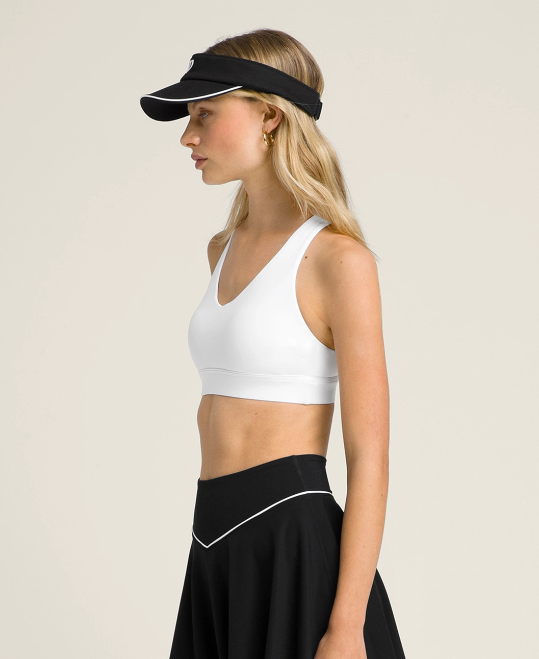 On-Point Cross Back Bra White