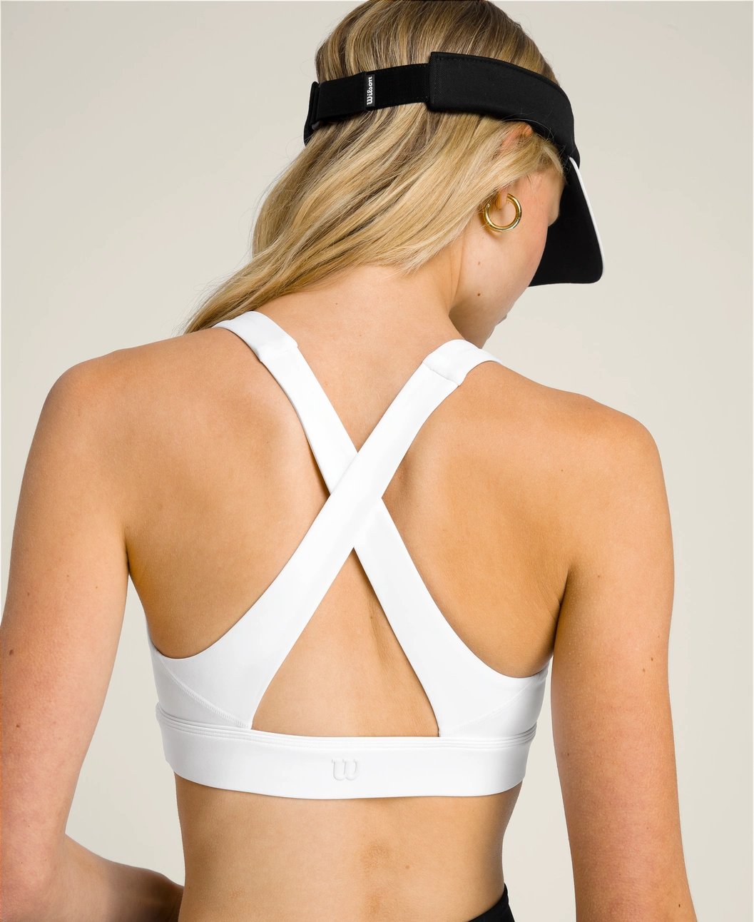 On-Point Cross Back Bra White