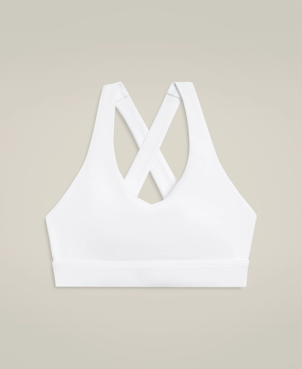 On-Point Cross Back Bra White