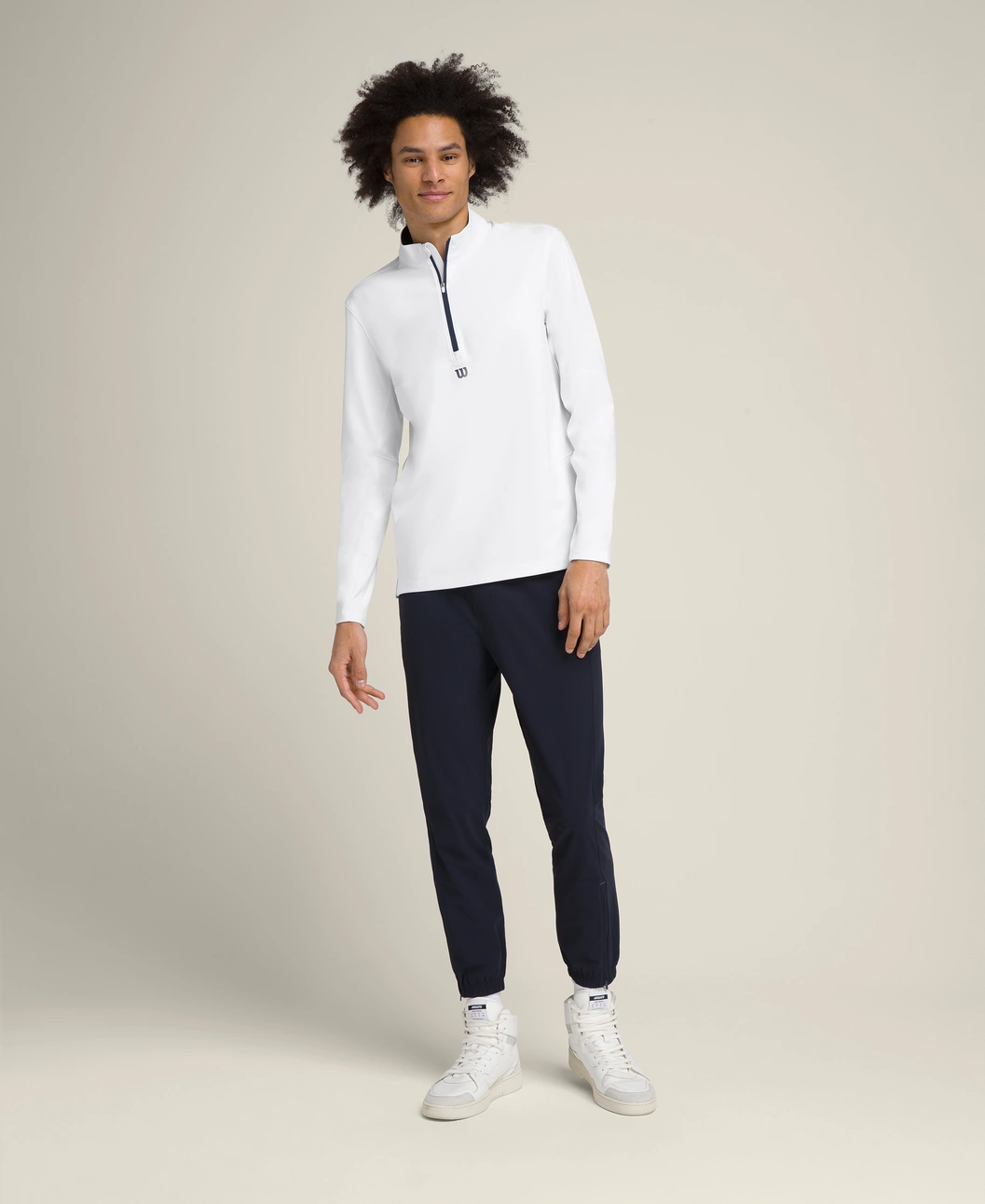 Elevate Performance Half-Zip Top in White