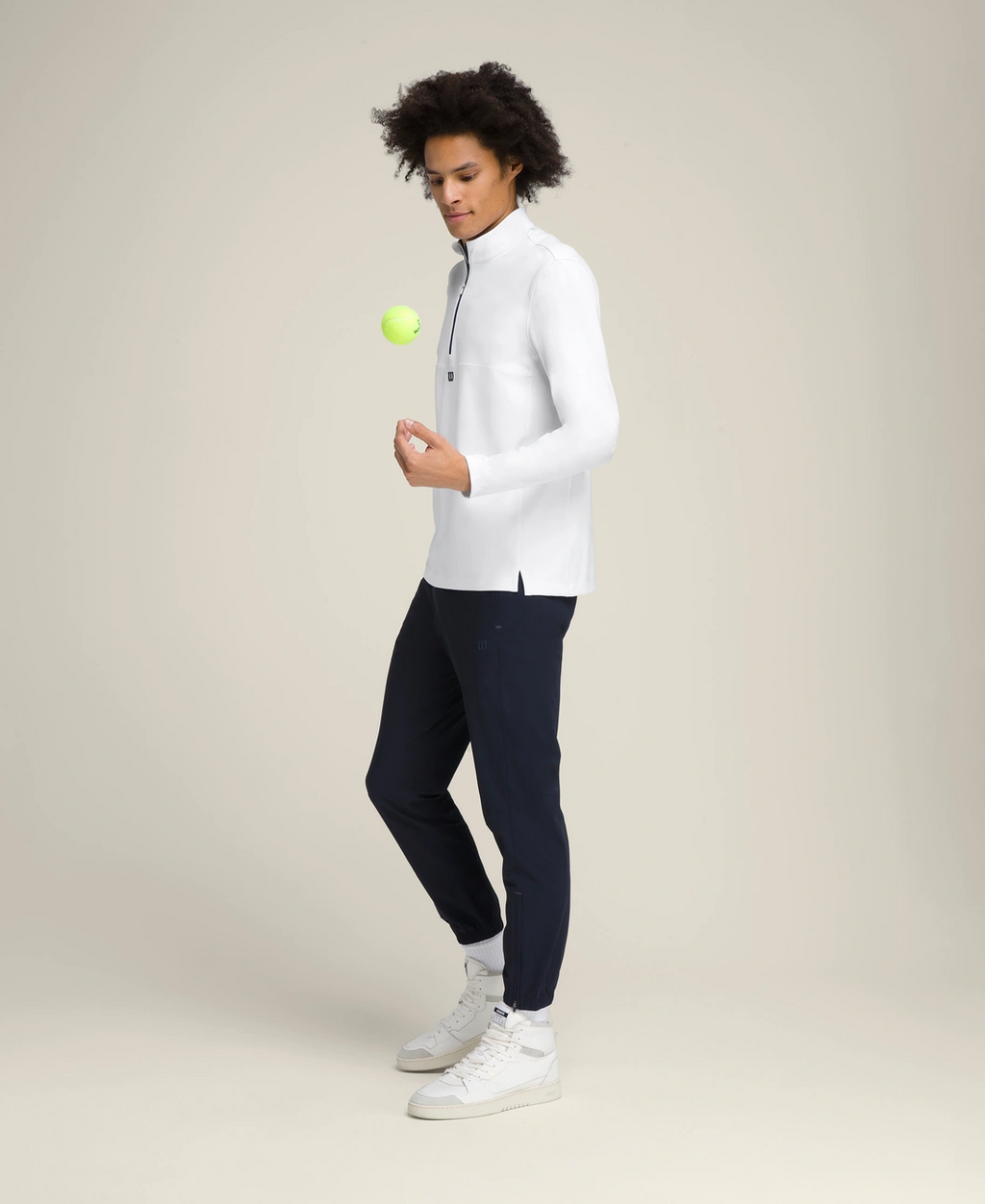 Elevate Performance Half-Zip Top in White