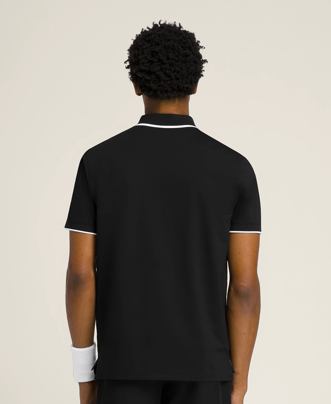 Advantage Zip Polo in Black