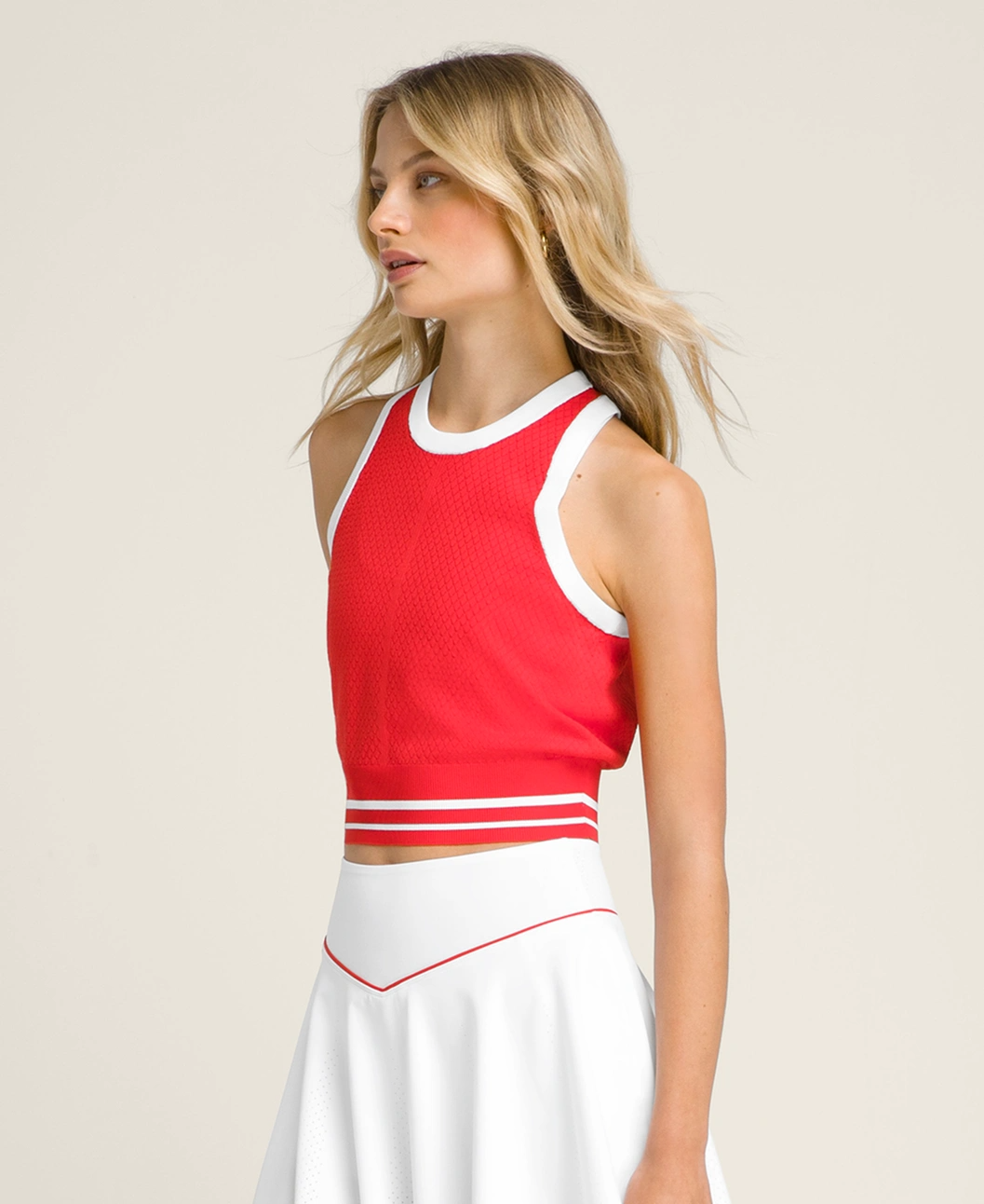 Greenwich Sweater Tank in Red